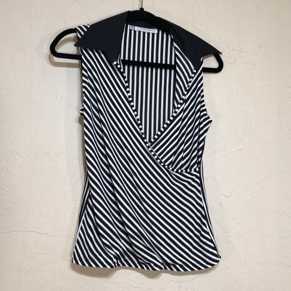 Rayure Paris Womens Shirt Extra Large Striped Sleeveless Blouse